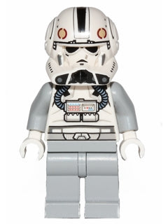 Clone Trooper V-wing Pilot (Phase 2) - Light Bluish Gray Arms and Legs, White Head