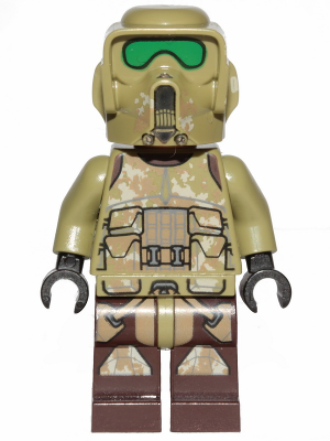 sw1002 Clone Scout Trooper, 41st Elite Corps (Phase 2) - Kashyyyk Camouflage, Dark Tan Markings on Legs, Scowl