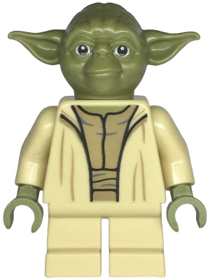 [SW1288] Yoda - Olive Green, Open Robe with Small Creases