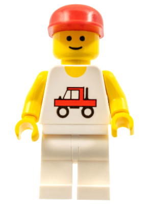 trc004 Trucker - White Legs, Red Cap
