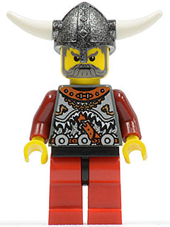 vik032 Viking Red Chess Bishop - Horns Glued to Helmet