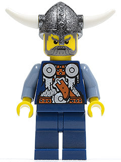 vik033 Viking Blue Chess Bishop - Horns Glued to Helmet