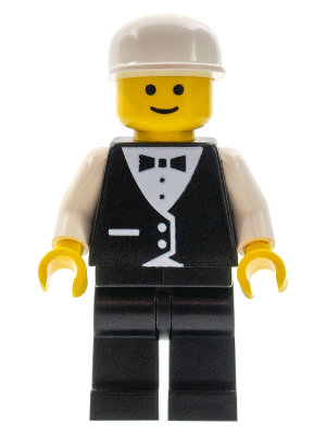 LEGO Town Vest Formal - Race Official, White Cap (wtr004)